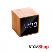 [브리츠] 콜튼 대나무 LED 탁상 디지털 시계 알람 온도 BZ-EW561