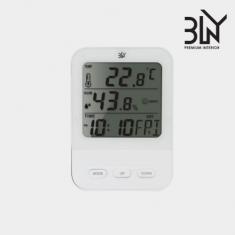 비엘와이 듀얼 디지털 탁상시계 TH652C 알람 시계 온도 습도 휴대용 LCD 온습도계